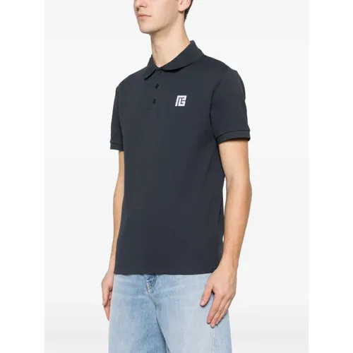 Embroidered Cotton Polo - Balmain - Modalova