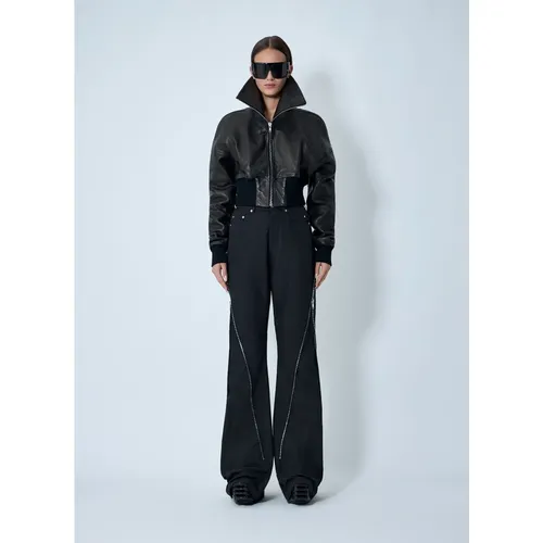 Leather Bomber Jacket - Rick Owens - Modalova