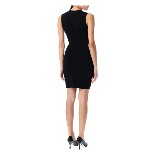 Black Moon Logo Knit Mini Dress - Marine Serre - Modalova