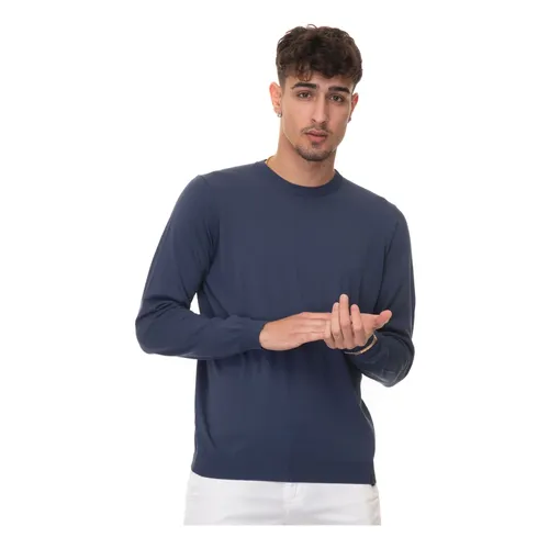 Ultralight Cotton Pullover with Logo - Fay - Modalova