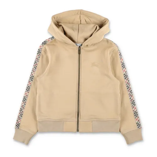 Checkered Fleece Zip-Up Jacket - Burberry - Modalova