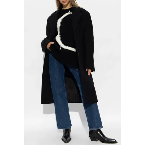 Jeans with Straight Legs - Off White - Modalova