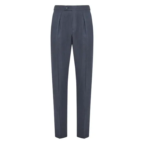 Luxury Linen Wool Silk Trousers - Incotex - Modalova