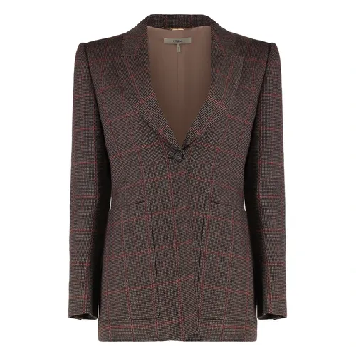 Wool Silk Lapel Collar Jacket - Chloé - Modalova