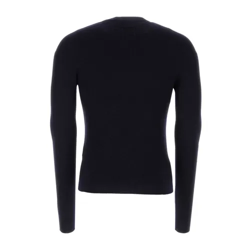 Navy Blue Wool Sweater - Balmain - Modalova