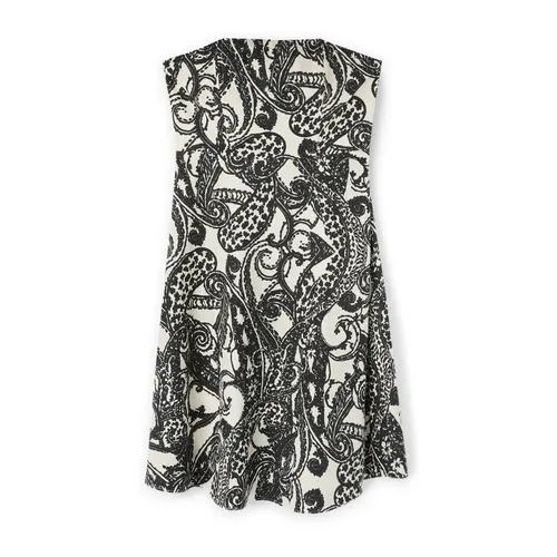 Mini vestido de algodón con estampado paisley - Motivi - Modalova
