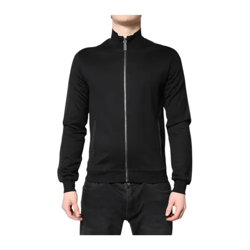 Giacca Bomber con zip e logo - Dolce & Gabbana - Modalova