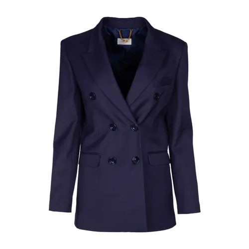 Double-Breasted Blazer - Elisabetta Franchi - Modalova