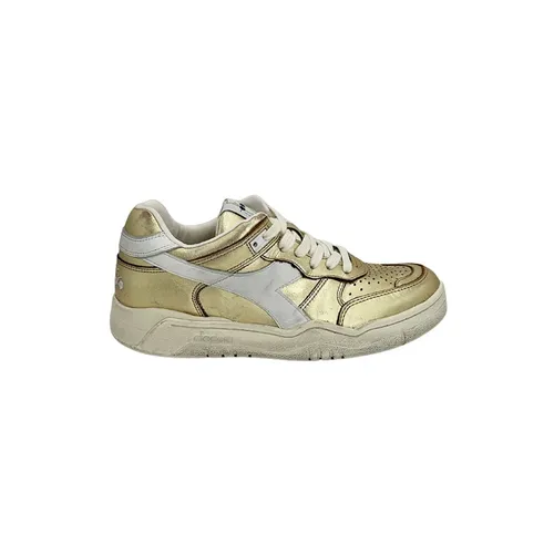 Metallic Sneaker - Gold Distressed Effect - Diadora - Modalova