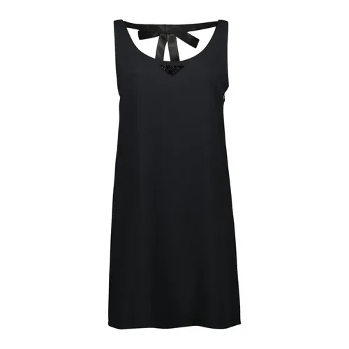 Evening Dress with Sequin Triangle - Prada - Modalova