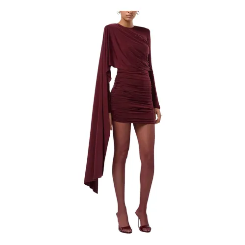 Rouge Noir Draped Mini Dress - Andamane - Modalova