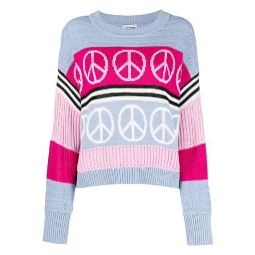 Blue Wool Blend Casual Sweater - Moschino - Modalova