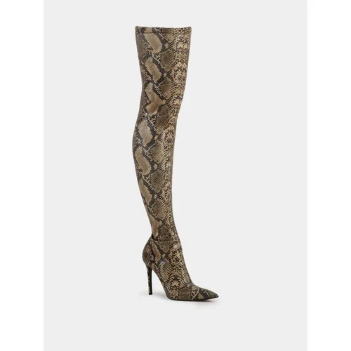 Python-Print Stiletto Boots - Stella McCartney - Modalova