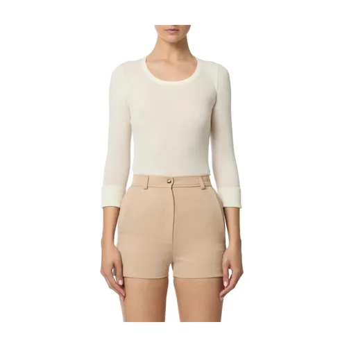 Knit Top with Lettering Detail - Elisabetta Franchi - Modalova