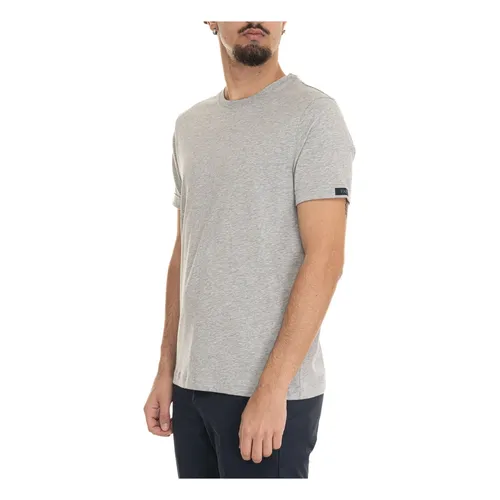 Casual Cotton Tee with Arm Logo - Fay - Modalova
