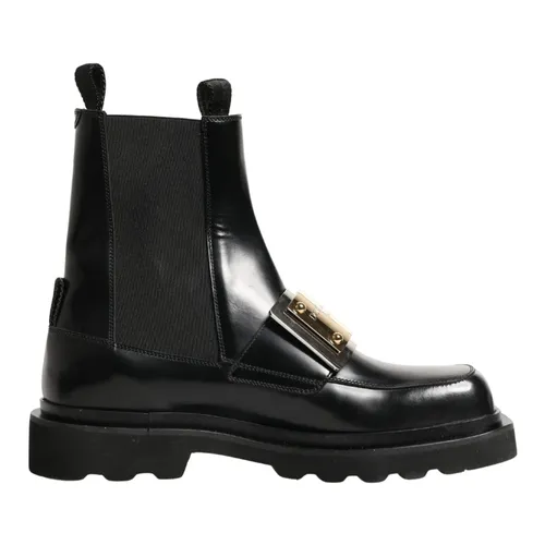 Logo-plaque Ankle Boots - Dolce & Gabbana - Modalova