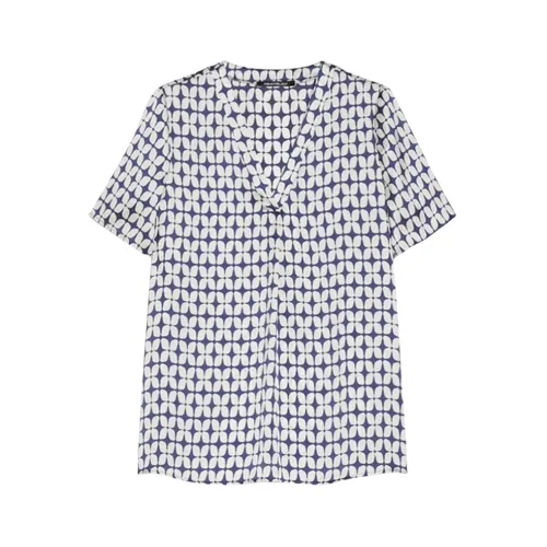 Blue Geometric Patterned Molly Blouse - Pennyblack - Modalova