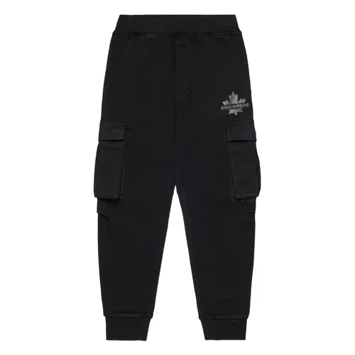 Black Junior Maple Leaf Pants - Dsquared2 - Modalova