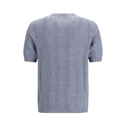Linen Crewneck T-Shirt - Brunello Cucinelli - Modalova