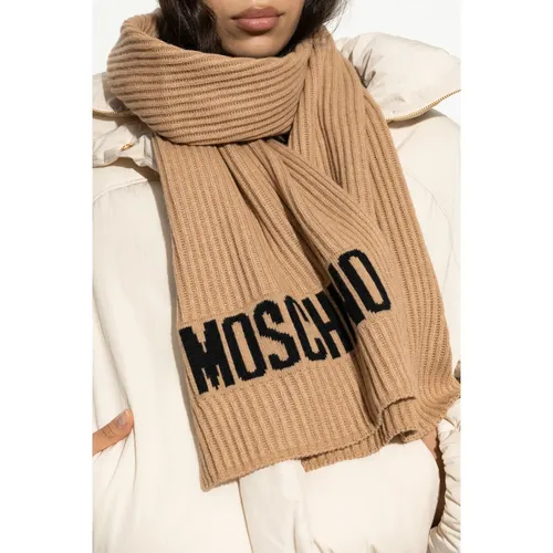 Scarf with logo - Moschino - Modalova