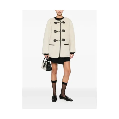 Buckled Shearling Jacket - Dunst - Modalova