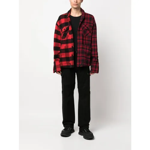 Check Pattern Wool-Cotton Jacket - Greg Lauren - Modalova