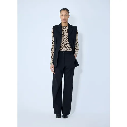 Stretch Panel Construction Mid Rise Pants - Sportmax - Modalova