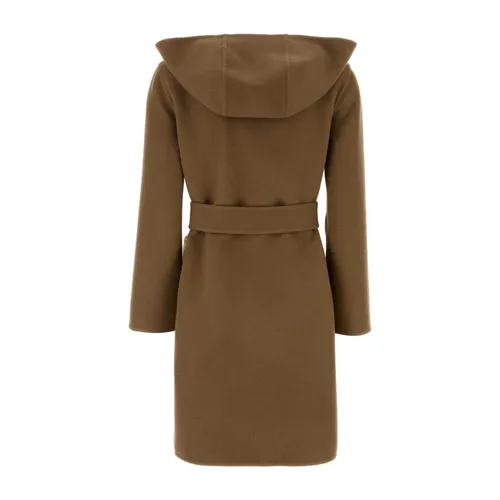 Reversible Wool Hooded Wrap Coat - Burberry - Modalova
