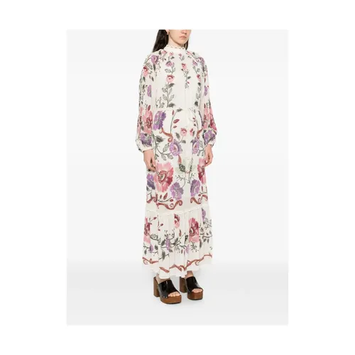 Tie-Neck Floral Maxi Dress - Farm Rio - Modalova