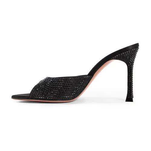 Crystal Slipper Black Jet Crystals - Amina Muaddi - Modalova