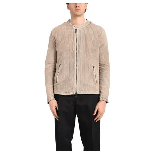 Leather Bomber Jacket - Giorgio Brato - Modalova