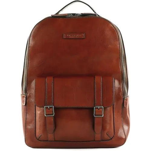 Brown Leather Backpack Cesare Line - The Bridge - Modalova