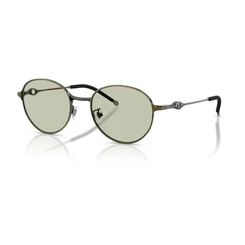 Oval Metal Sunglasses with Minimal Aesthetic - Diesel - Modalova
