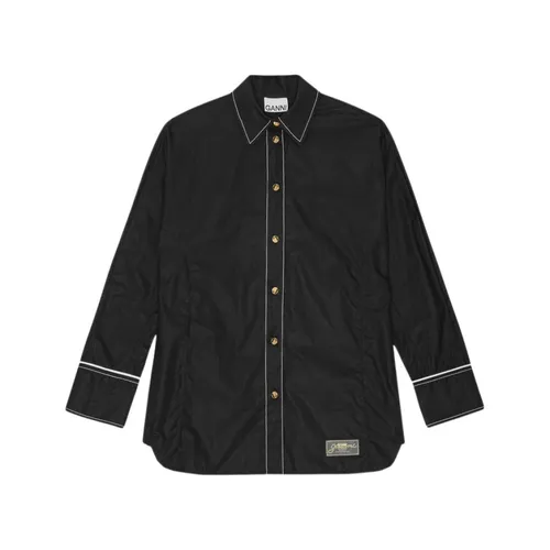 Casual Cotton Shirt - Ganni - Modalova