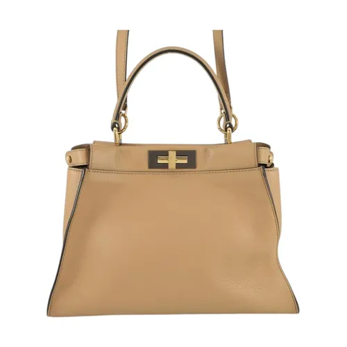 Pre-owned Leather Top Handle Bag - Fendi Vintage - Modalova