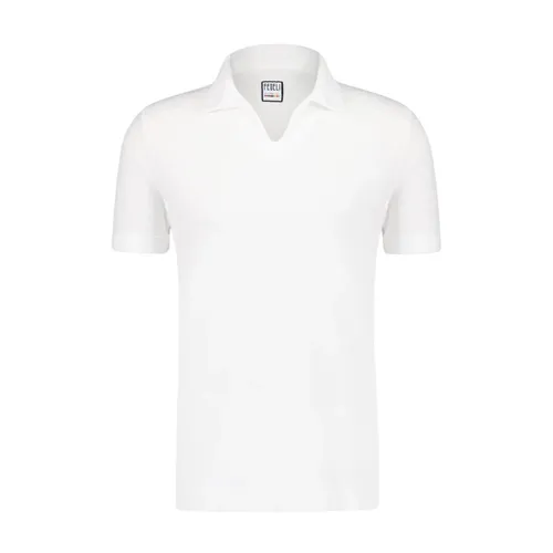 Polo de Algodón Terry Blanco - Fedeli - Modalova