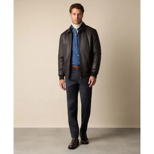 Leather Bomber Jacket - Brooks Brothers - Modalova