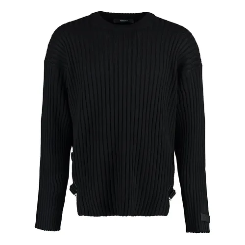 Crew-neck Wool Sweater - Versace - Modalova