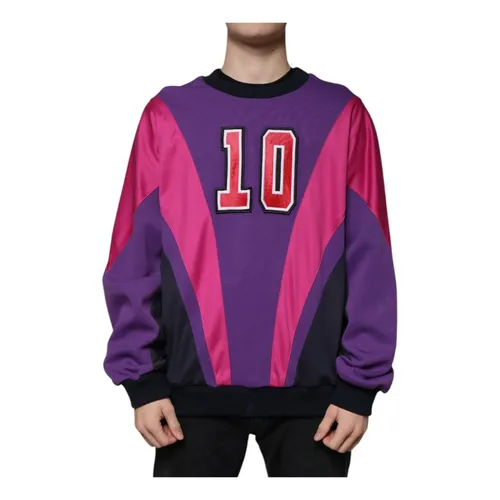 Multicolor Crew Neck Pullover Sweatshirt - Dolce & Gabbana - Modalova