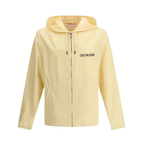 Monogram Print Waterproof Hooded Jacket - Valentino - Modalova