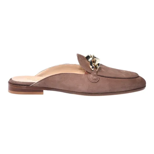 Taupe suede clogs - Baldinini - Modalova