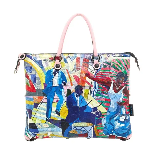 Convertible Multicolor Leather Bag - Gabs - Modalova