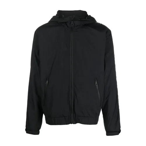 Black Nylon Logo Band Jacket - Versace Jeans Couture - Modalova