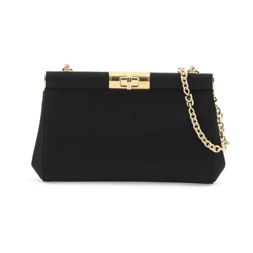 Silk Satin Twist Lock Clutch - Dolce & Gabbana - Modalova
