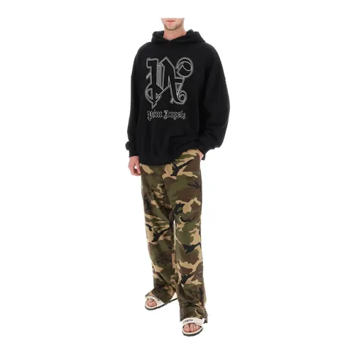 Monogram Statement Hoodie - Palm Angels - Modalova