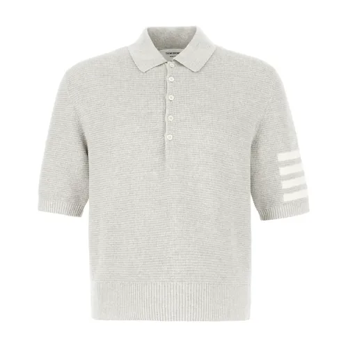 Textured Stitch Polo Tee - Thom Browne - Modalova