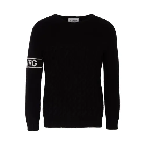Men's Knitwear in Black Wool Blend - Iceberg - Modalova