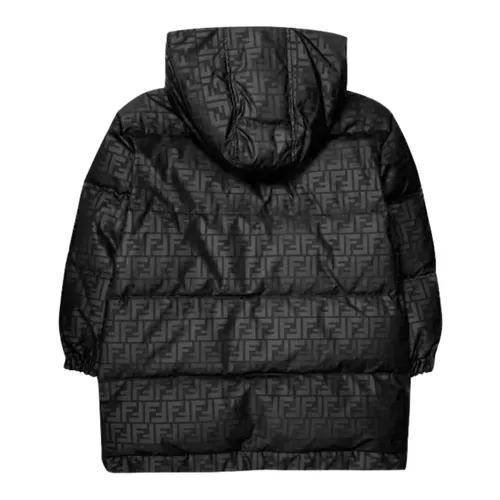 Black Long Nylon Jacket with FF Logo - Fendi - Modalova