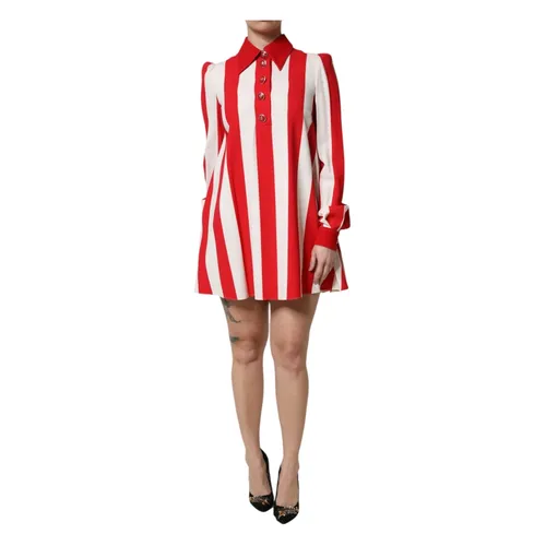 Striped Long Sleeves Mini Dress - Dolce & Gabbana - Modalova