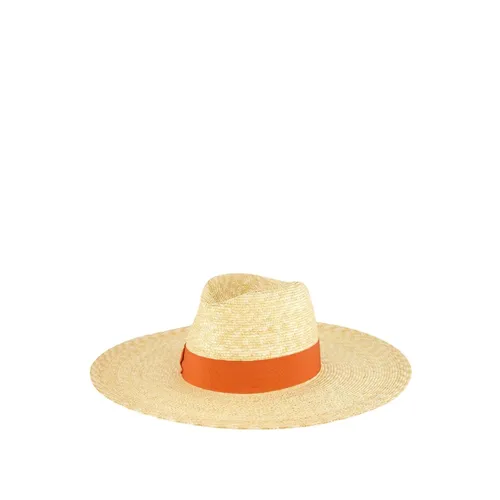 Handcrafted Wide Brim Hat Orange - Borsalino - Modalova